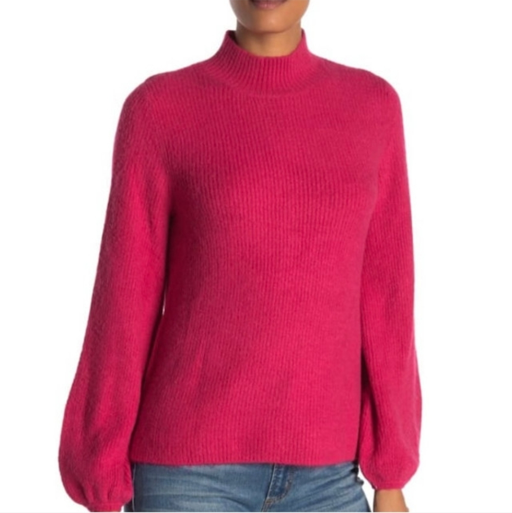 RACHEL Rachel Roy Pink Balloon Sleeve Sweater Size Medium